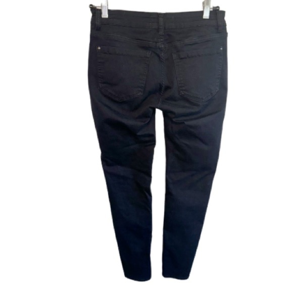 365 Denim Skinny Stretch Fit Black Floral Embroidered Roses Sz 30-11/12 - Picture 2 of 9